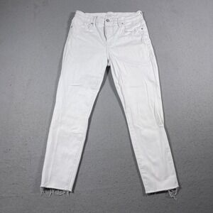 Good American Jeans Women's Size 8 /‎ 29 High Rise Ankle Crop Raw Hem Skinny